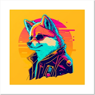 Synthwave doge Posters and Art